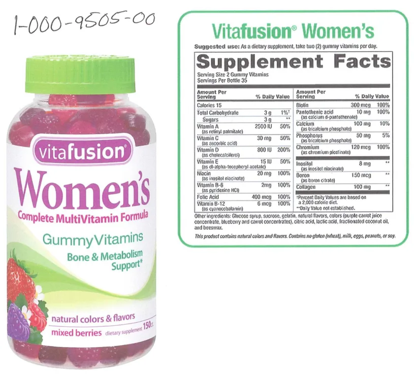 Label for Women's Complete MultiVitamin Formula
