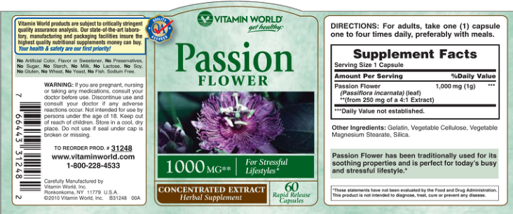 Label for Passion Flower