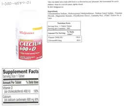 Label for High Potency Calcium 600+D