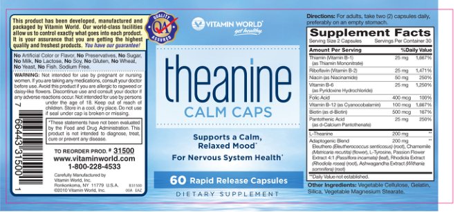 Theanine Calm Caps