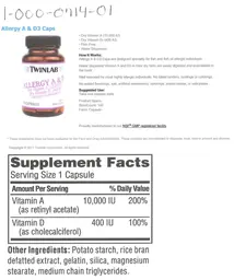 Label for Allergy A & D3