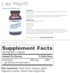 Label for Chromium Picolnate