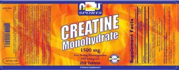 Label for Creatine Monohydrate 1500 mg