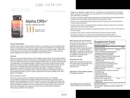Label for Alpha CRS+ Cellular Vitality Complex