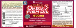 Label for Extra Strength Omega-3 Fish Oil 1500 mg