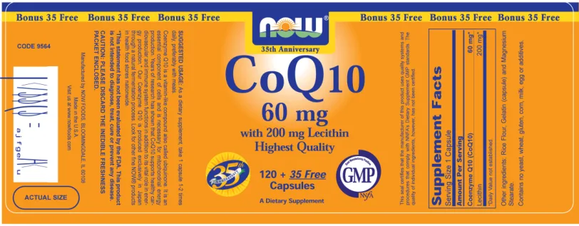Label for CoQ10 60 mg With 200 mg Lecithin