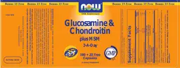 Label for Glucosamine & Chondroitin Plus MSM