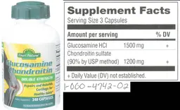 Label for Glucosamine Chondroitin Double Strength