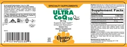 Label for Ultra CoQ10 60 mg