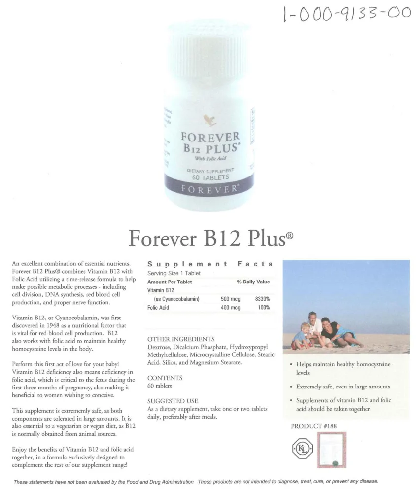 Label for Forever B12 Plus