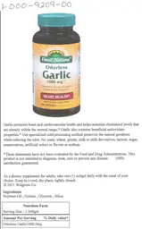 Label for Odorless Garlic 1000 mg