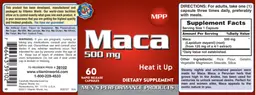 Label for Maca 500 mg