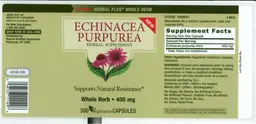 Label for Echinacea Purpurea 400 mg
