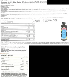 Label for Omega 3-6-9 The Total EFA