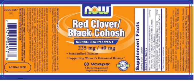 Label for Red Clover/Black Cohosh 225 mg / 40 mg