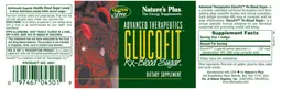 Label for Advanced Therapeutics Glucofit Rx-Blood Sugar