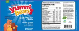 Label for Multi-Vitamin & Mineral