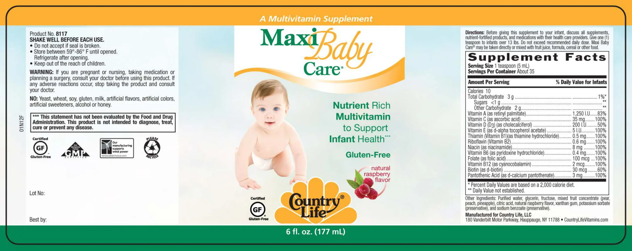 Label for Maxi Baby Care