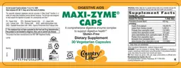 Label for Maxi-Zyme Caps