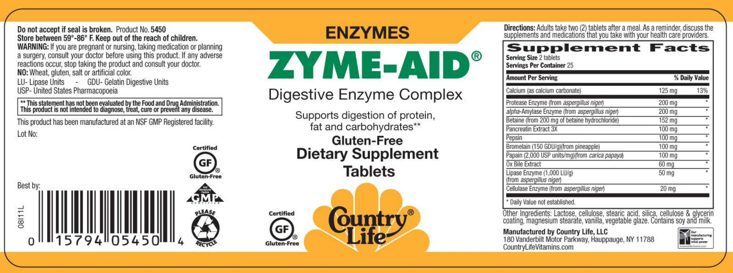 Label for Zyme-Aid