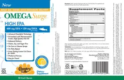 Label for Omega Surge High EPA
