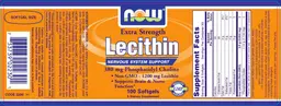Label for Extra Strength Lecithin