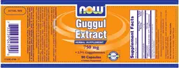 Label for Guggul Extract 750 mg