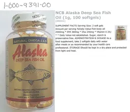 Label for Alaska Deep Sea Fish Oil