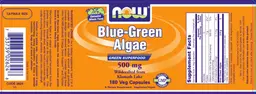 Label for Blue-Green Algae 500 mg