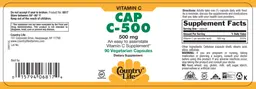 Label for Cap C-500 500 mg