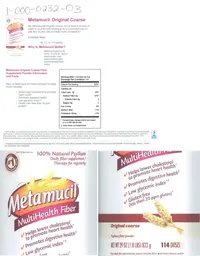Label for MultiHealth Fiber Original Coarse