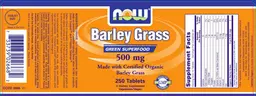 Label for Barley Grass
