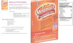 Label for MultiHealth Fiber Orange Fiber Singles