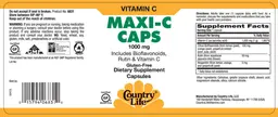 Label for Maxi-C Caps 1000 mg