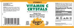 Label for Vitamin C Crystals
