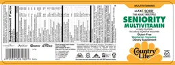 Label for Seniority Multivitamin