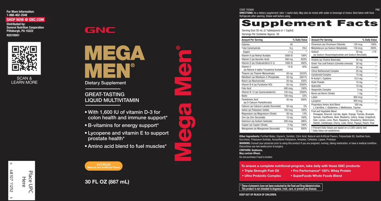 Label for Mega Men Citrus