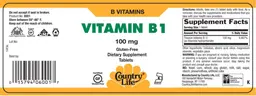 Label for Vitamin B1 100 mg