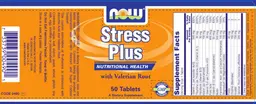 Label for Stress Plus With Valerian Root