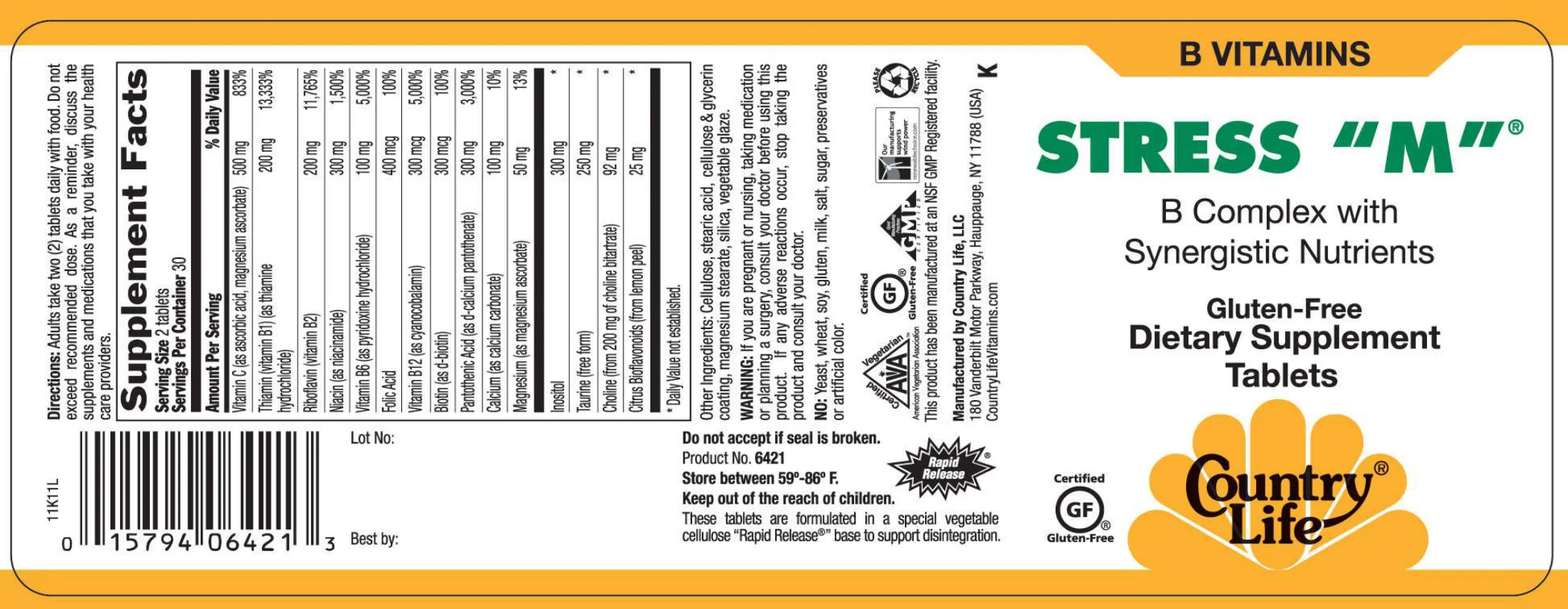 Label for Stress "M"