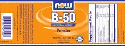 Label for B-50 Powder