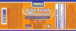 Label for Ache Action Decursinol Complex Plus Aquamin