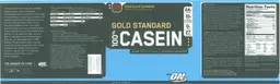 Label for Gold Standard 100% Casein Chocolate Supreme