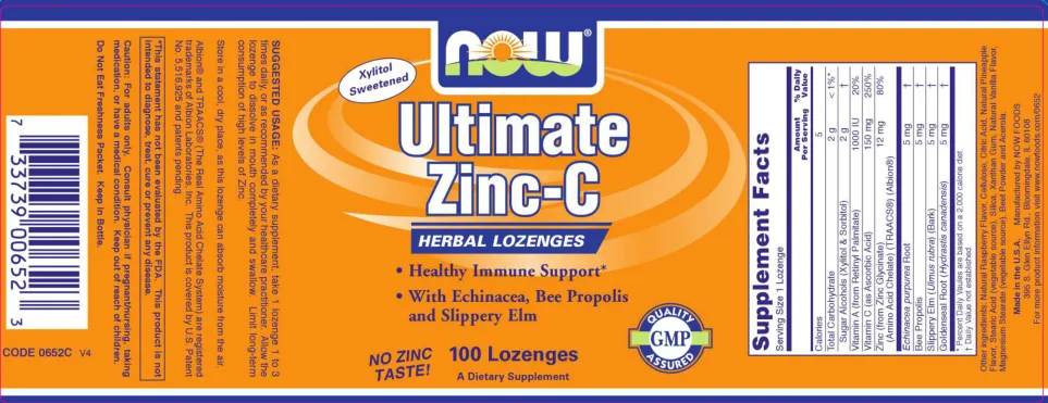 Label for Ultimate Zinc-C