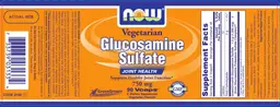 Label for Glucosamine Sulfate 750 mg