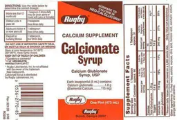 Label for Calcionate Syrup