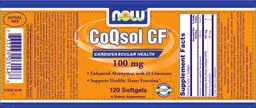 Label for CoQsol CF 100 mg