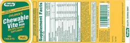 Label for Children's Chewable Vite with Iron