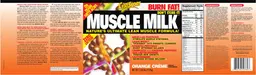 Label for Muscle Milk Orange Creme