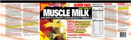 Label for Muscle Milk Strawberry Banana